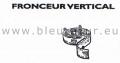 Fronceur vertical pour store bouillonn� transparent - largeur 14mm