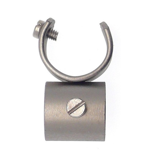 233- Collier berceau nickel mat pour tringle Ø 20mm