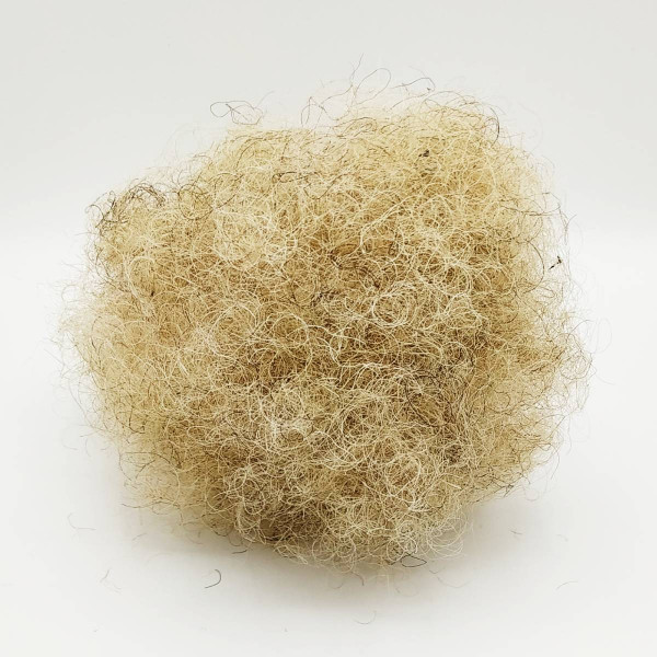  Crin animal blond cardé - 1kg