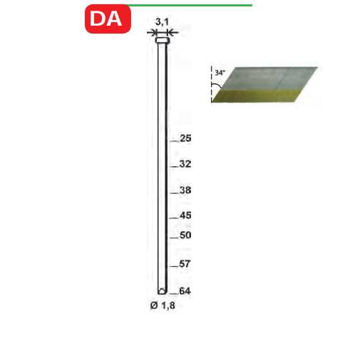 Pointes DA 45 mm GALVA