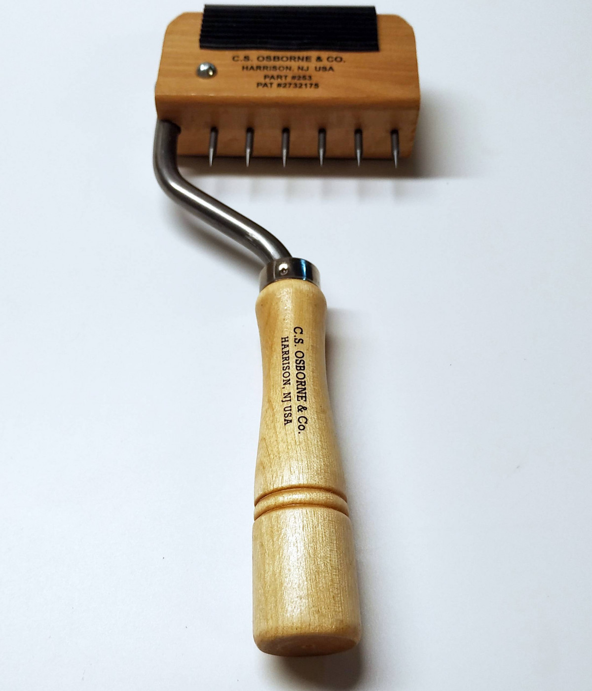 Tendeur à Sangle Col De Cygne Pour Tapisserie - Manche En Bois, Outil étirement Cuir Et Toile, 27,4x8,9 Cm