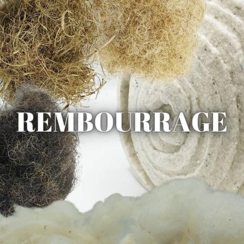 Rembourrage - Crin, laine, ouate et fibre