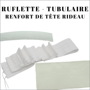 Rubans fronceurs - Buckram et ruflettes