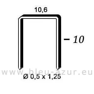 Agrafes PF INOX de 10mm par 768 - Fiche technique Agrafes PF INOX de 10mm par 768 - Fiche technique