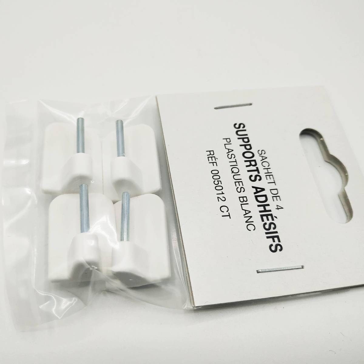 Lot de 4 Supports adhésif PVC - 5mm Blanc - Fiche technique